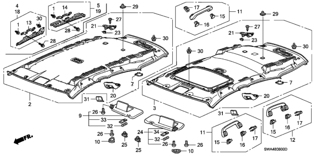 2010 Honda CR-V Cap A *YR327L* (PEARL IVORY) Diagram for 83245-SNA-A01ZB