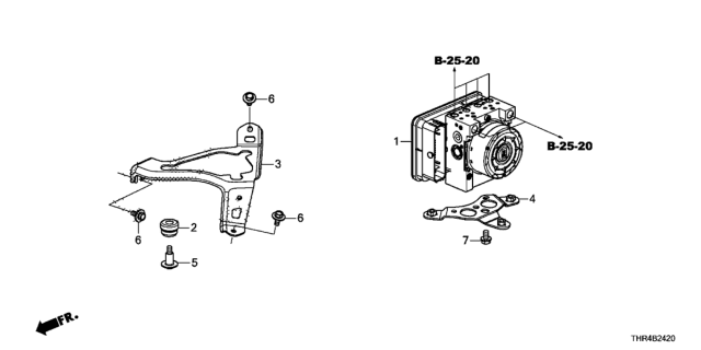 2022 Honda Odyssey MODULATOR ASSY-, VSA Diagram for 57100-THR-A82