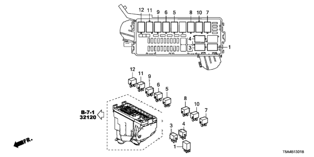 2015 Honda Fit Control Unit (Engine Room) Diagram 2