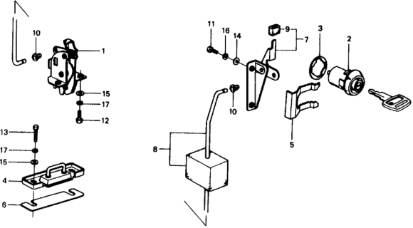 1979 Honda Civic Tailgate Lock Diagram