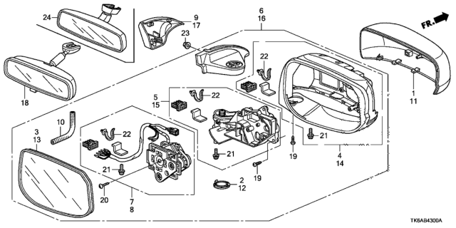 2013 Honda Fit Mirror Diagram