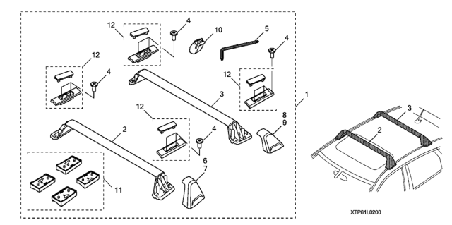 2014 Honda Crosstour Cover, L. FR. Diagram for 08L02-TP6-10014