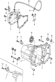 1980 Honda Prelude 5MT Transmission Housing Diagram