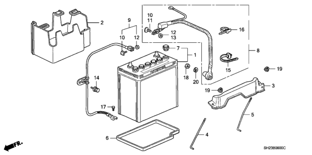 1990 Honda CRX Cable Assembly, Ground Diagram for 32600-SH3-A01