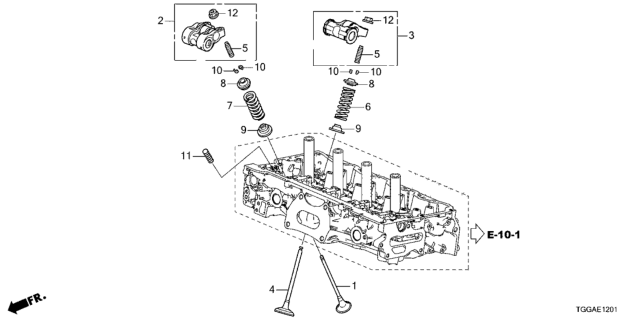 2021 Honda Civic Valve - Rocker Arm Diagram