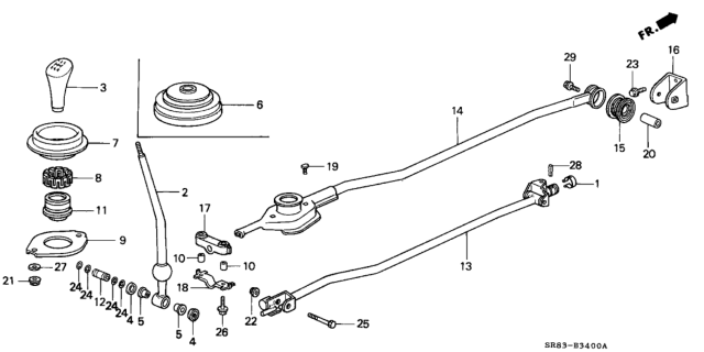 1994 Honda Civic Shift Lever Diagram