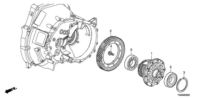 2013 Honda Civic MT Differential (1.8L) Diagram