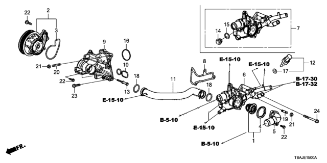 2019 Honda Civic Water Pump Diagram