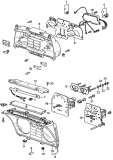 1983 Honda Civic Visor Assy. (Denso) Diagram for 37102-SA0-673