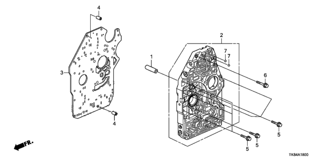 2016 Honda Odyssey AT Main Valve Body (6AT) Diagram