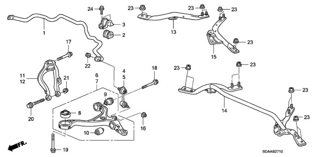 2007 Honda Accord Bolt, Flange (14X94) Diagram for 90119-SDA-A00