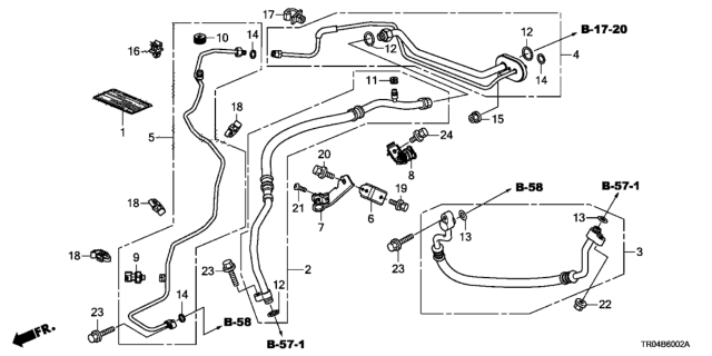 2012 Honda Civic A/C Hoses - Pipes Diagram