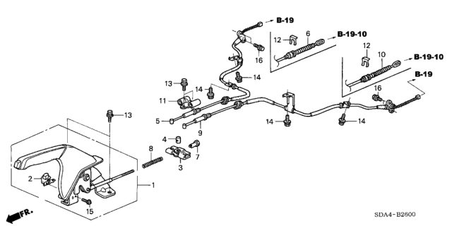 2005 Honda Accord Parking Brake Diagram