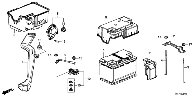 2019 Honda Odyssey BLOWER ASSY., BATTERY VENT Diagram for 31651-THR-A02