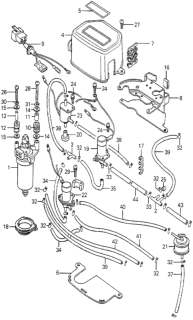 1979 Honda Prelude 2 Door ** KH 5MT 5MT Control Box - Tube Diagram