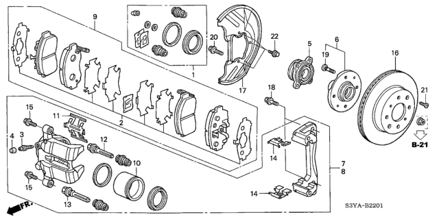 2004 Honda Insight Piston Diagram for 45216-S5A-003