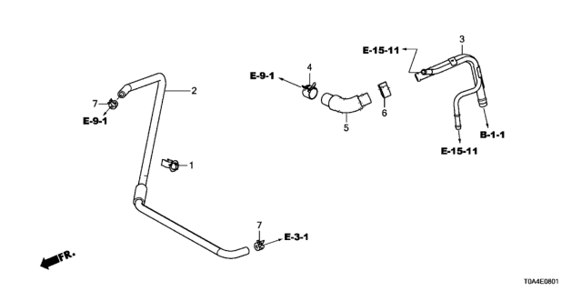 2015 Honda CR-V Breather Tube Diagram