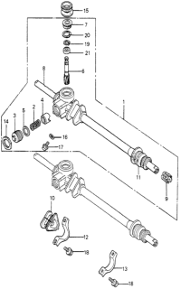 1979 Honda Prelude Box, Steering Gear Diagram for 53040-692-671