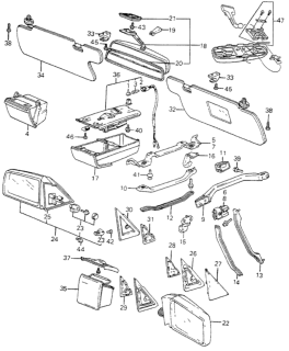 1983 Honda Accord Cap, Grab Rail *NH45L* (ROOMY GRAY) Diagram for 71851-SA5-922ZC