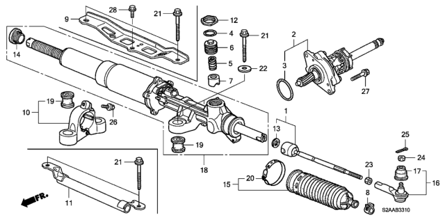 2008 Honda S2000 Nut, Hex. (14MM) Diagram for 94001-14080-0S