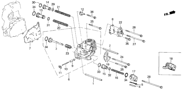 1986 Honda Civic Spring, Top Accumulator Diagram for 27577-PF4-010