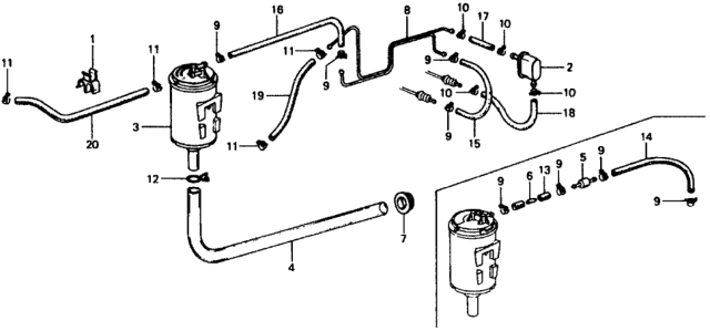 1977 Honda Civic Jet, Air (#50) Diagram for 17377-673-000