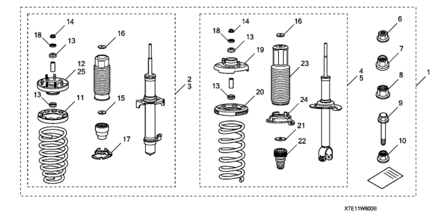 2008 Honda Accord 2 Door EXL-V6 KL 6MT Sport Suspension Diagram
