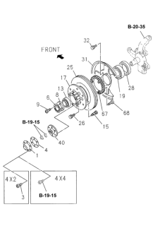 2002 Honda Passport Front Hub - Rotor Diagram 1