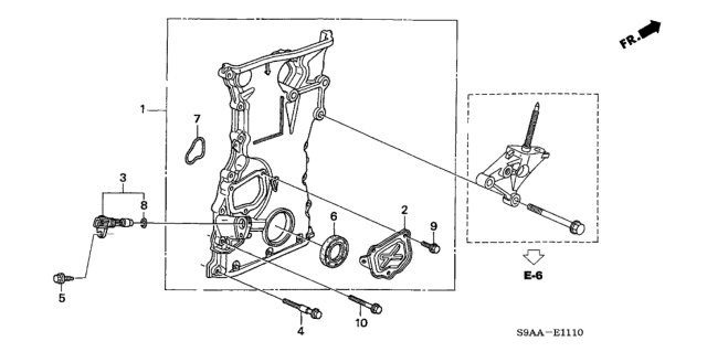 2006 Honda CR-V Chain Case Diagram