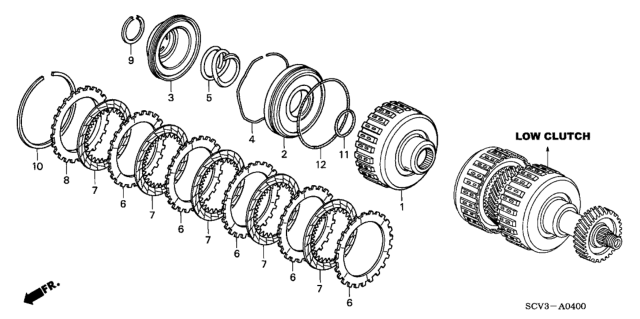 2003 Honda Element AT Clutch (Low) Diagram