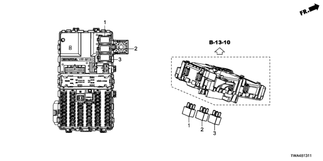 2020 Honda Accord Hybrid 4 Door EXL KA CVT Control Unit (Cabin) Diagram 2