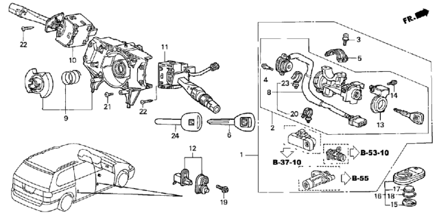 2000 Honda Odyssey Combination Switch Diagram