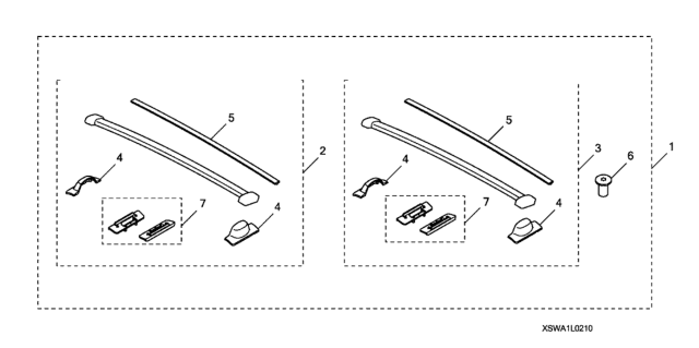 2008 Honda CR-V Roof Rack Diagram