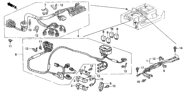 2003 Honda Insight Wire Harness, Ipu Diagram for 1N000-PHM-010