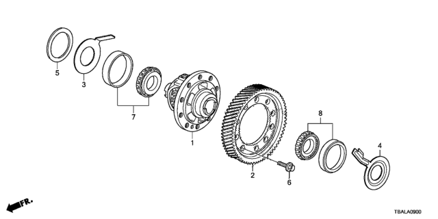 2021 Honda Civic AT Differential Diagram