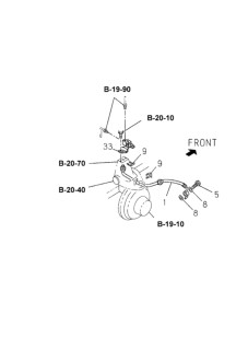 1999 Honda Passport Brake Piping Oil (Front) Diagram