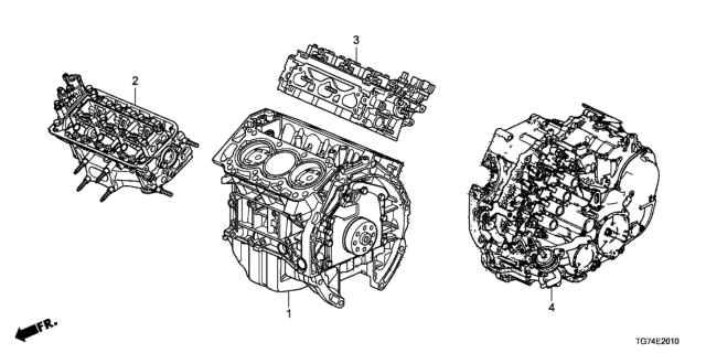 2019 Honda Pilot Transmission Assembly (Dot) Diagram for 06201-5EZ-A32