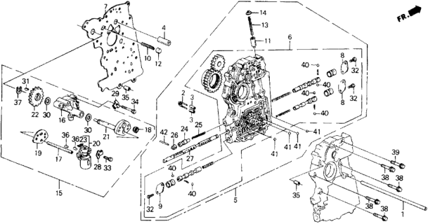1989 Honda Accord Plate, Main Separating Diagram for 27112-PF4-L00