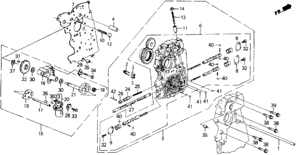 1988 Honda Accord AT Main Valve Body Diagram