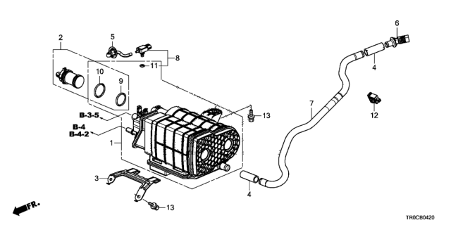 2015 Honda Civic Tube, Canister Drain Diagram for 17372-TR0-A11