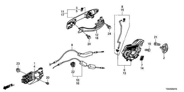 2019 Honda Fit Handle, RR. *NH883P* Diagram for 72640-T5R-A12YY