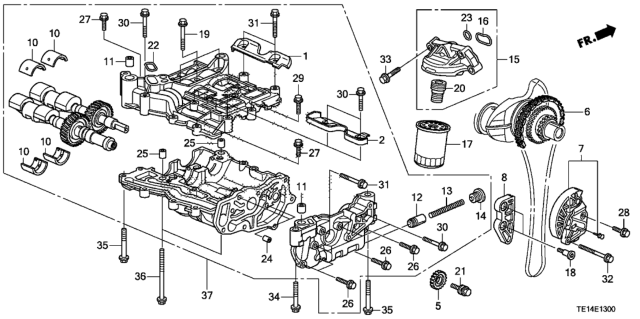 2012 Honda Accord Oil Pump (L4) Diagram