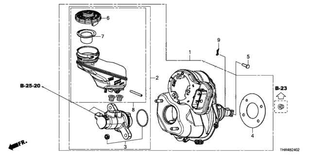2021 Honda Odyssey BOOSTER SET Diagram for 01469-THR-A62
