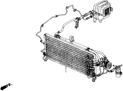 1990 Honda Prelude Air Conditioner Kit Diagram for 80000-SF1-A24