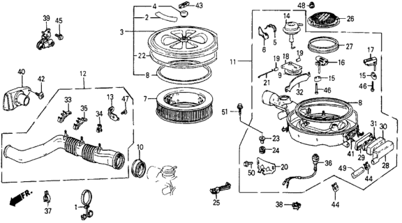 1986 Honda Civic Air Cleaner Diagram