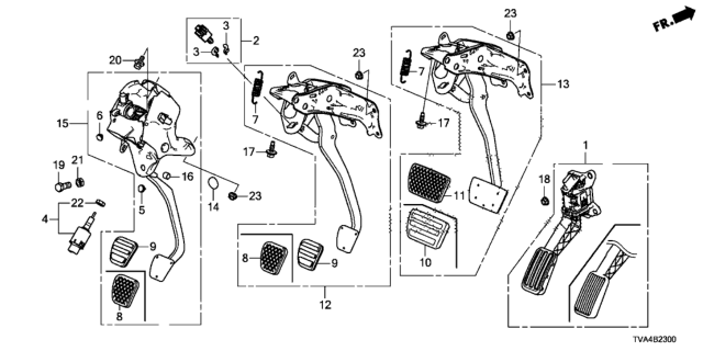 2018 Honda Accord Pedal Assy., Accelerator Diagram for 17800-TVA-A02