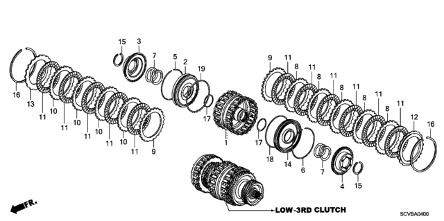 2011 Honda Element AT Clutch (Low-3rd) Diagram