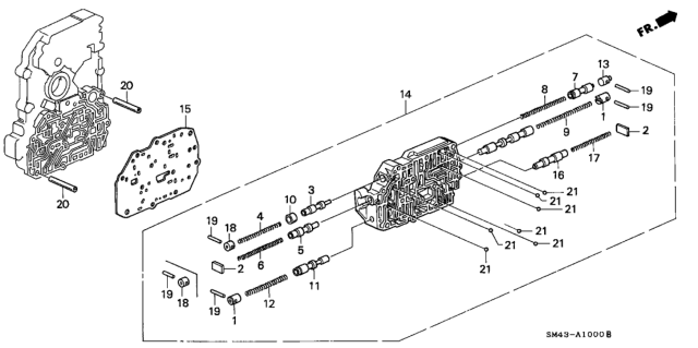 1991 Honda Accord 4 Door LX KA 4AT AT Secondary Body Diagram