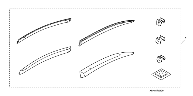 2008 Honda Civic 4 Door MX (HYBRID) KA CVT Door Visors Diagram