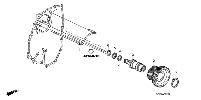 2010 Honda Element AT Idle Shaft Diagram